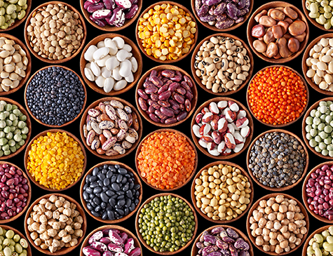 Seamless texture with legumes