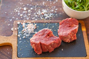 Raw Hereford grass fed beef tenderloin