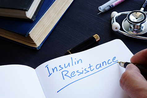 Insulin Resistance handwritten in a note pad.