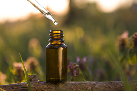 Natural remedies, aromatherapy - dropper & brown bottle.