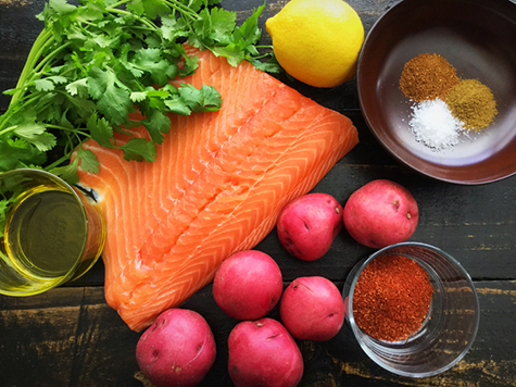 Tandoori Salmon and Potatoes Ingredients
