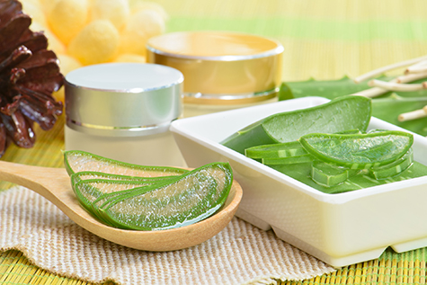 Prepared aloe vera use in spa for skincare and cosmetic