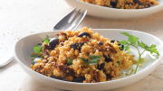 As a whole grain, millet provides mood-boosting protein, B vitamins, calcium, iron, potassium and zinc.